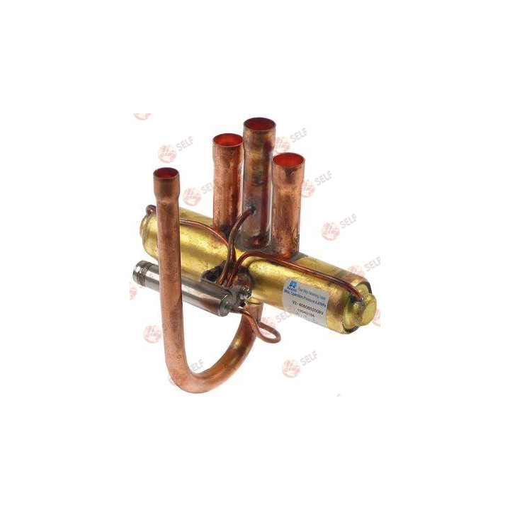 reversing valve 4-way Ranco type V2-408060200 inlet 1/2" (12.84mm) outlet 3/8" (9.67mm) - 2640264 | Self Endüstriyel Spare Part