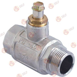 ball valve inlet 1" ET outlet 1" IT L 92mm without handle shaft ø 13x10mm - 3620072 | Self Endüstriyel Spare Part
