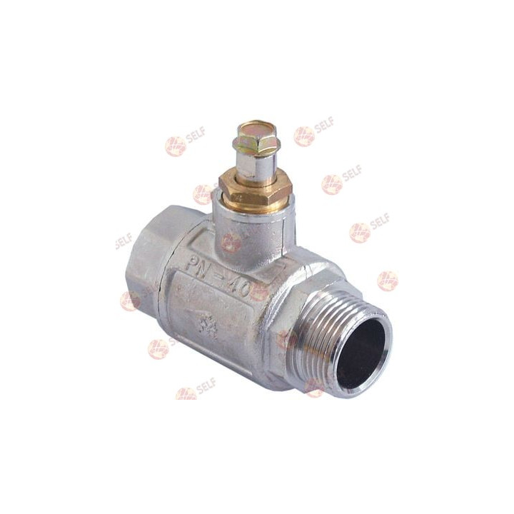 küresel vana girişi 1" ET, çıkışı 1" IT, uzunluk 92 mm, kulpsuz, mil çapı 13x10 mm - 3620072 | Self Endüstriyel Yedek Parça