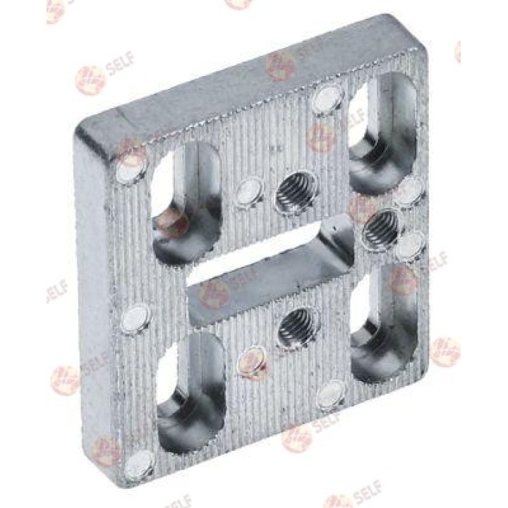 montaj plakası, kalınlık 8,5 mm, uzunluk 45 mm, genişlik 50,5 mm, montaj mesafesi 27x20-36 mm, no. 3.31.0450.0 - 1220892 | Self 