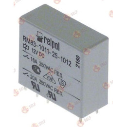 مرحل الطباعة جهد 12 فولت تيار مستمر 1CO عند 250 فولت 16 أمبير دبابيس التوصيل حجم الشبكة 5 مم إيطاليانا ريلي - 3040143 | Self End