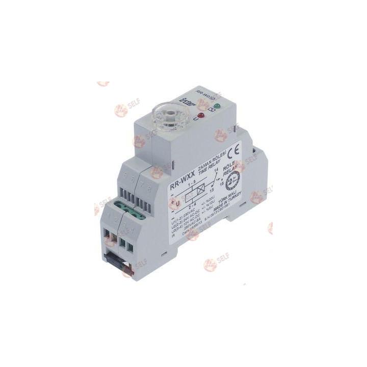 مرحل زمني INTER RR-W03D نطاق زمني 0.1-3 دقيقة 12/24 فولت تيار متردد/تيار مستمر - 230 فولت تيار متردد 5 أمبير توصيل بمشبك لولبي -