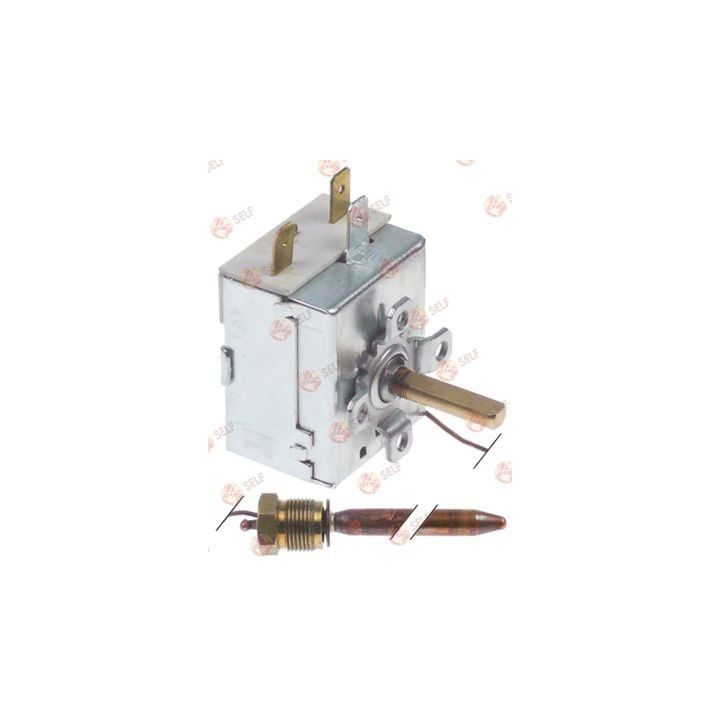 termostat t.maks. 130°C 1 kutuplu NC 16A prob ø 7 mm prob L 90 mm kapiler boru 150 mm rakor somunu M14x1 - 4921254 | Self Endüst