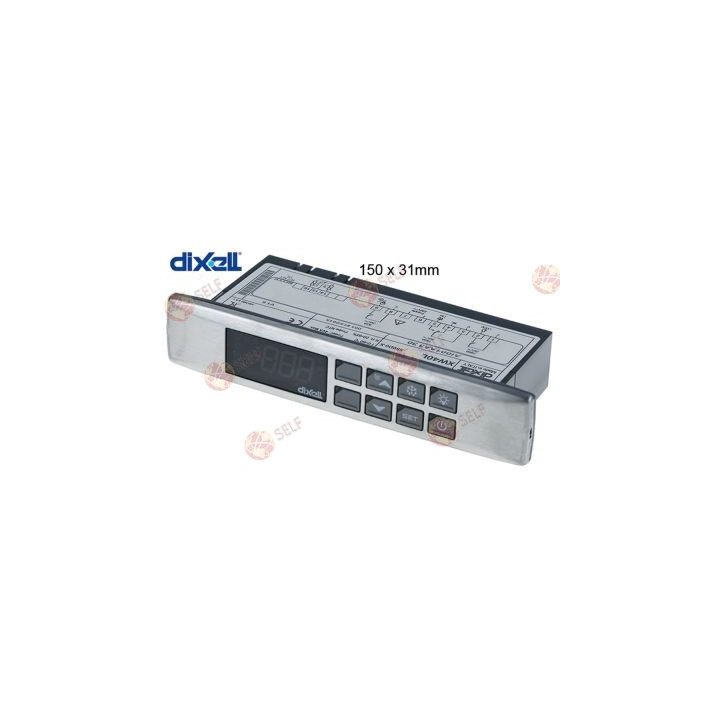 Dixell / Copeland XW40L elektronik kontrol cihazı montaj ölçüleri 150x31 mm, gömme derinliği 50 mm - 9300675 | Self Endüstriyel 