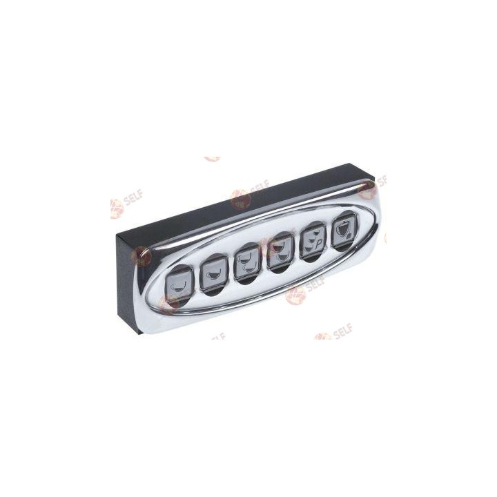 tuş takımı ünitesi Lira espresso makinesi 1-2-3-4 gr. düğmeler 6 uzunluk 135 mm genişlik 44 mm - 2141238 | Self Endüstriyel Yede