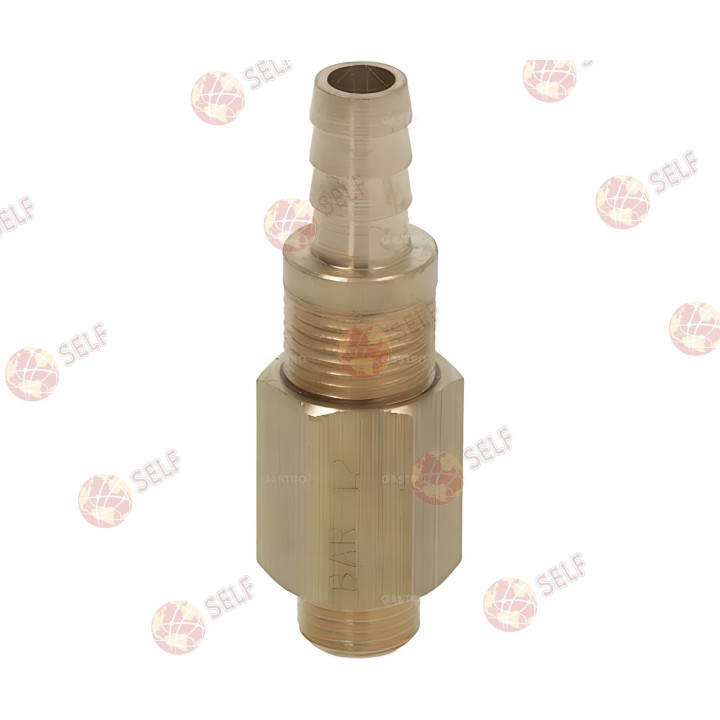 Zawór przyłącze o 1/8", złącze węża o 7 mm, wysokość całkowita 47,5 mm - 9600067 | Self Endüstriyel Yedek Parça