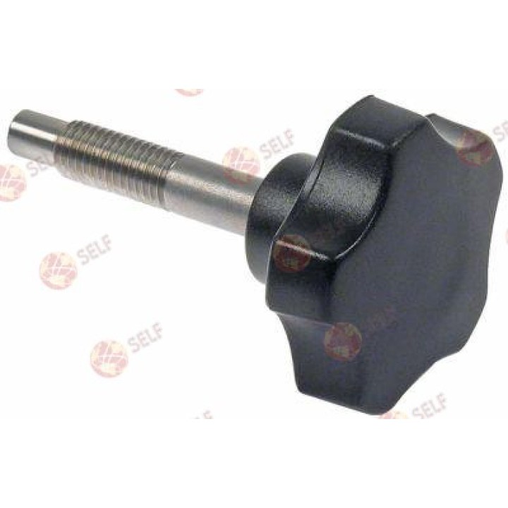 Kilitleme vida diş M10x1.5 diş L 30mm kulp ø 50mm siyah plastik/SS - 4561210 | Self Endüstriyel Yedek Parça