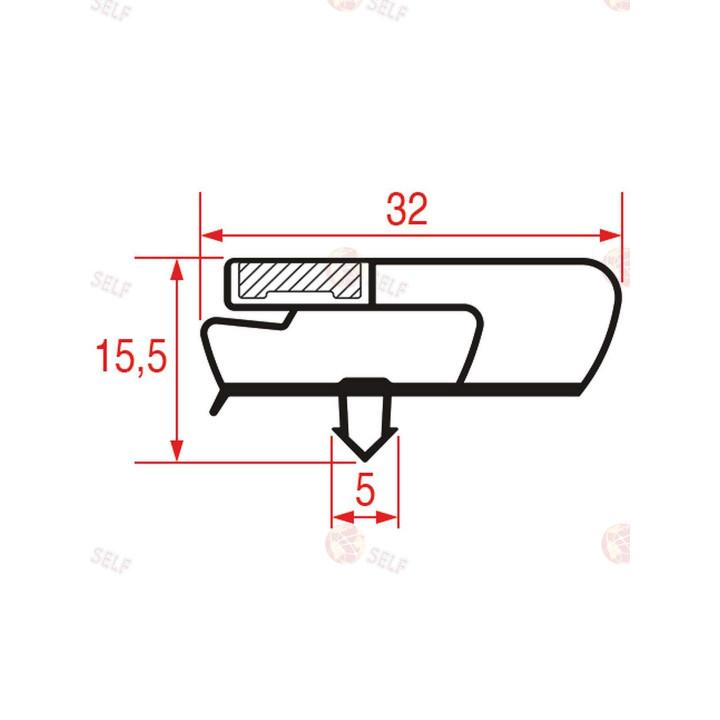 Fagor / Edesa dolap kapı contası 590x470 mm