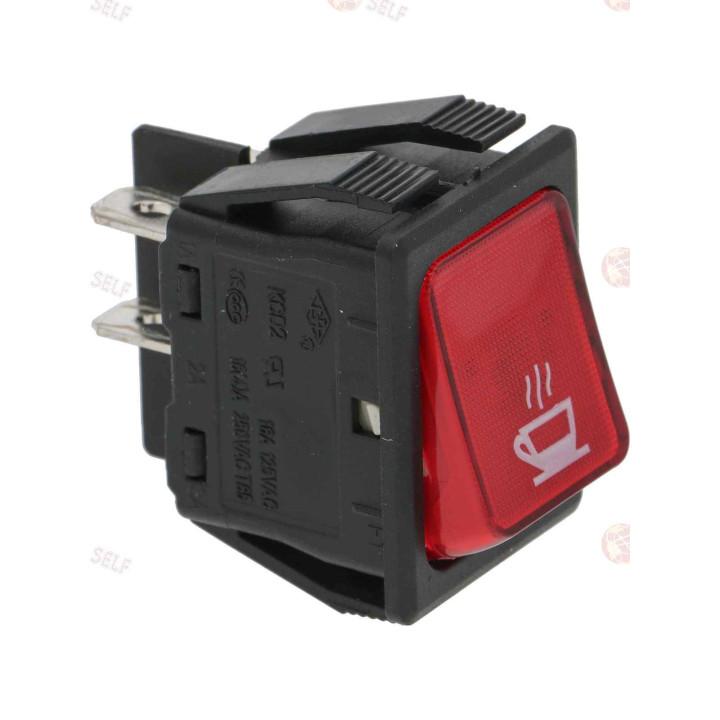 KIRMIZI ÇİFT KUTUPLU ŞALTER 16A 250V