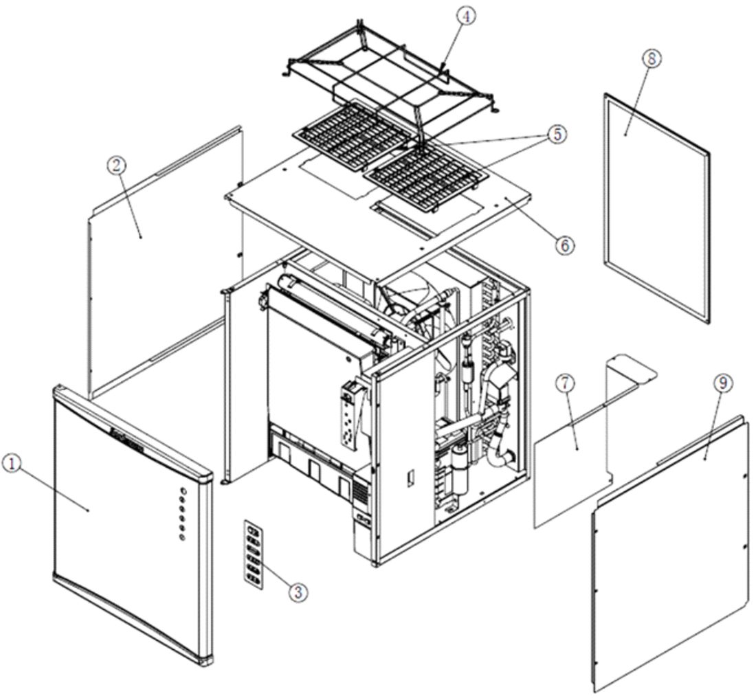 Scotsman NW308 - Cabinet Assy - Air Cooled From S.N. Xm000001 To N.S. Xm000659
